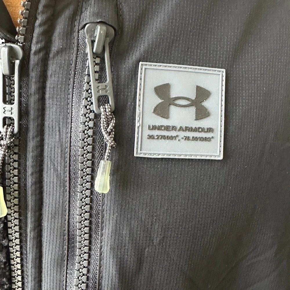 Under Armour Charcoal Fleece Jacket XXL - Picture 8 of 12